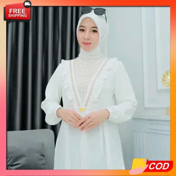 Dris Branded Bj Jumbo Gamis Muslim Wanita 2024 Cewe Deres Remaja Model Terbaru Gamis Ukuran S M L Lx