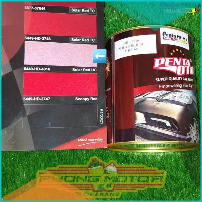 Cat Penta Oto/Cat Duco PU HD-4016 Solar Red UC 0,9L (Dasar Merah Doff)