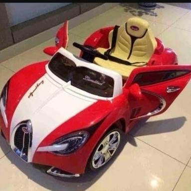 Mainan Anak Mobil Accu Aki Bugatti Pliko Manual Dan Remot Control Radiaanastasya