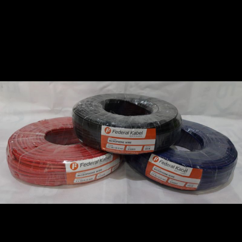 Kabel Mic Microphone Federal Stereo Roll 100 Meter