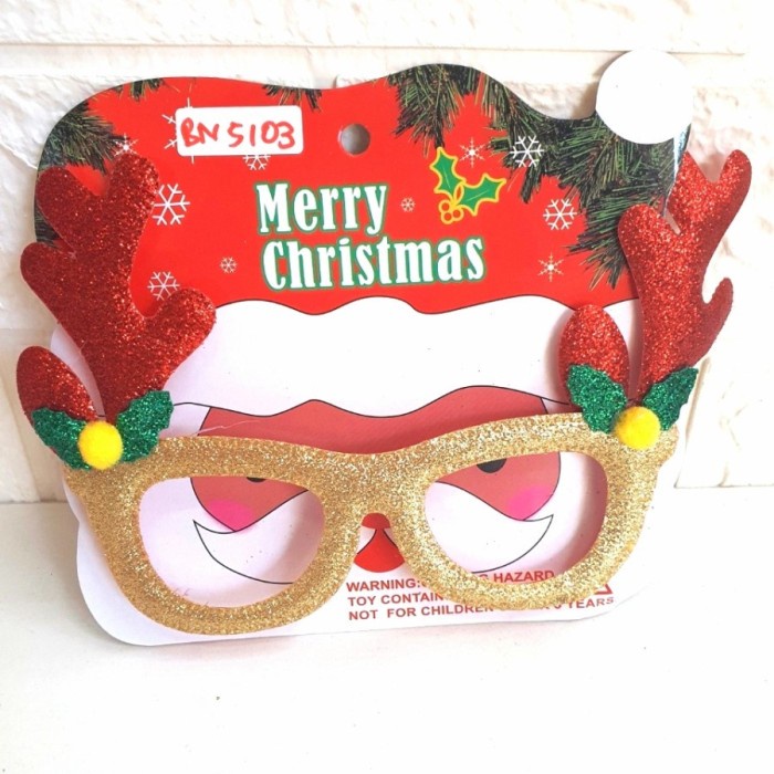 

Kacamata Pesta Natal Tanduk Rusa Hiasan Kado Natal Anak Murah Grosir Limited Stock