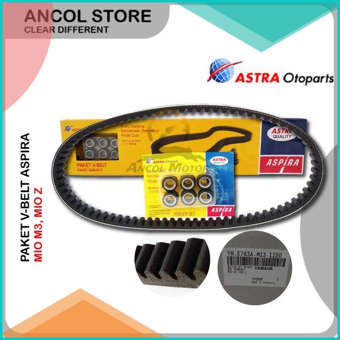 ASPIRA Paket Vbelt Roller Mio GT M3 X-RIde Fino 125 Vanbelt Cvt Motor