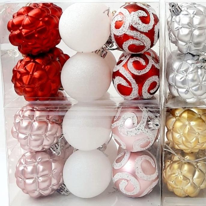 

Bola Natal Isi 12 6Cm 8Cm Hiasan Pinus Pohon Natal Merah Rosegold Gold Original