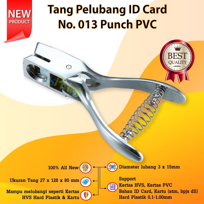 

Tang Pelubang Id Card No. 013, Punch Pvc Diameter 3 X 15Mm Plier Plong Star