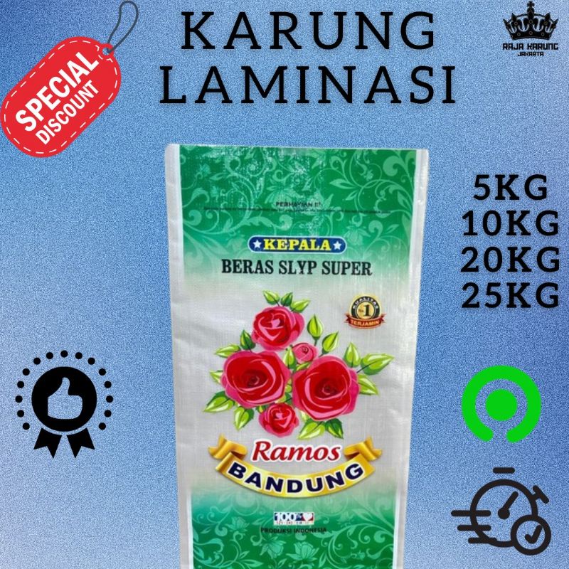 Karung Laminasi Ramos Bandung Hijau Beras Super Karung Beras Cetak Gambar TOP TERMURAH JAKARTA INsta