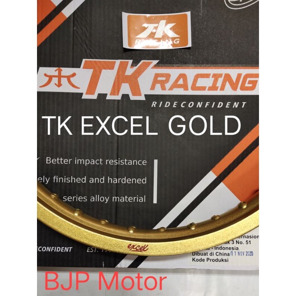 Velg TK Excel Ring 17 x 160 Gold 36H - Ringan, Kuat, Tahan Benturan