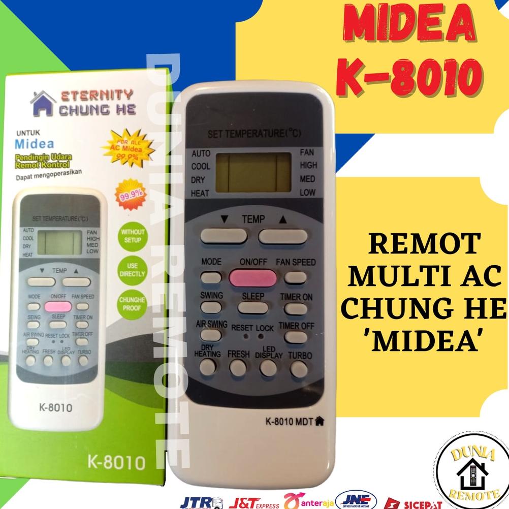 Hot Sale - Remot Remote AC Midea Dast Denpoo R51M Multi Universal K- 8010 tanpa setting