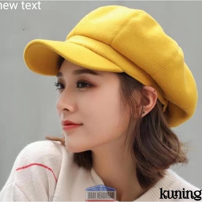 Promo 12.12 Topi Apolo Korea Style Topi Apolo Wanita Hijab Korean Newsboy Cap Promo