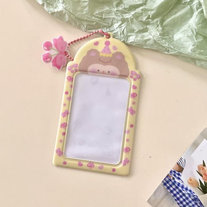 

ID Card Holder Name Tag Keychain / Wadah Kartu Photocard Lucu Kawaii