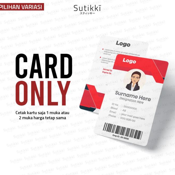 

Print Cetak ID Card Custom Kartu Member PVC Name Tag Photo Card Foto