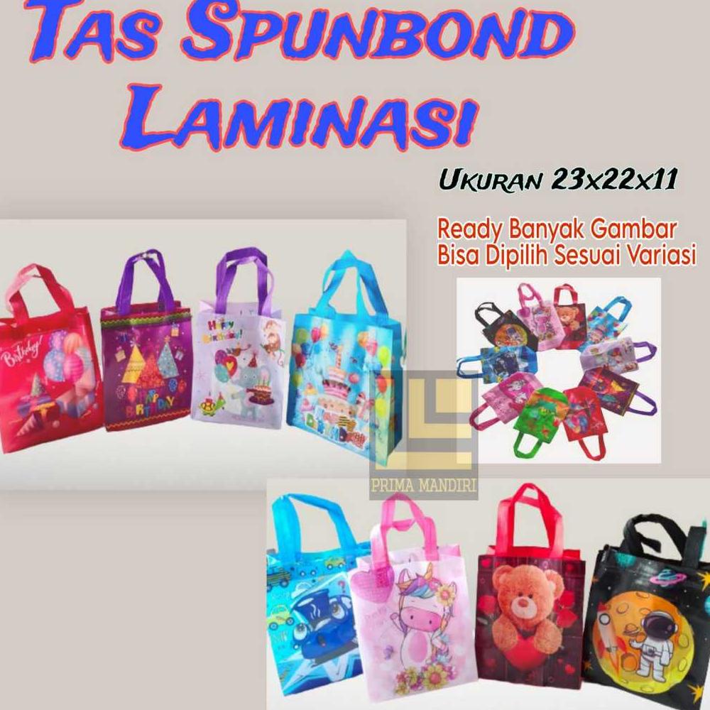 

Kekinian ( 12 pcs ) Goodie Bag Tas Karakter, Tas Spunbond,TAS ULANG TAHUN ANAK ~
