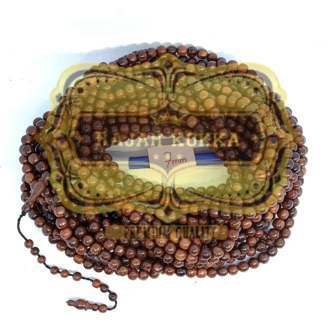 TASBIH koka ASLI 1000 BULATPOLOS 7mmC kaukah koka kokkah kauka kaokah (Masyallah)