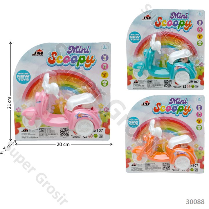 Mainan Anak Vespa 16 cm F/W Mini Scoopy