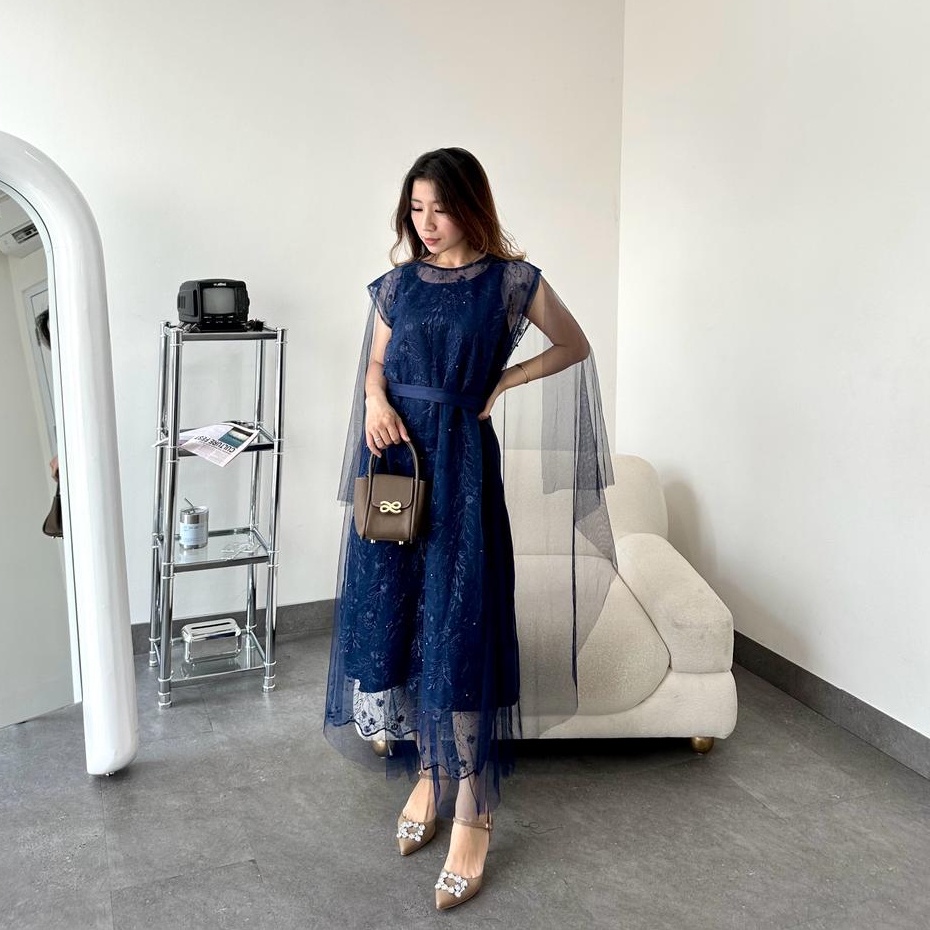 Dress Pendek Wanita Selutut Sexy Korean Style Baju Muslim Cewek Cina Couple Simple Longdress Pakaian