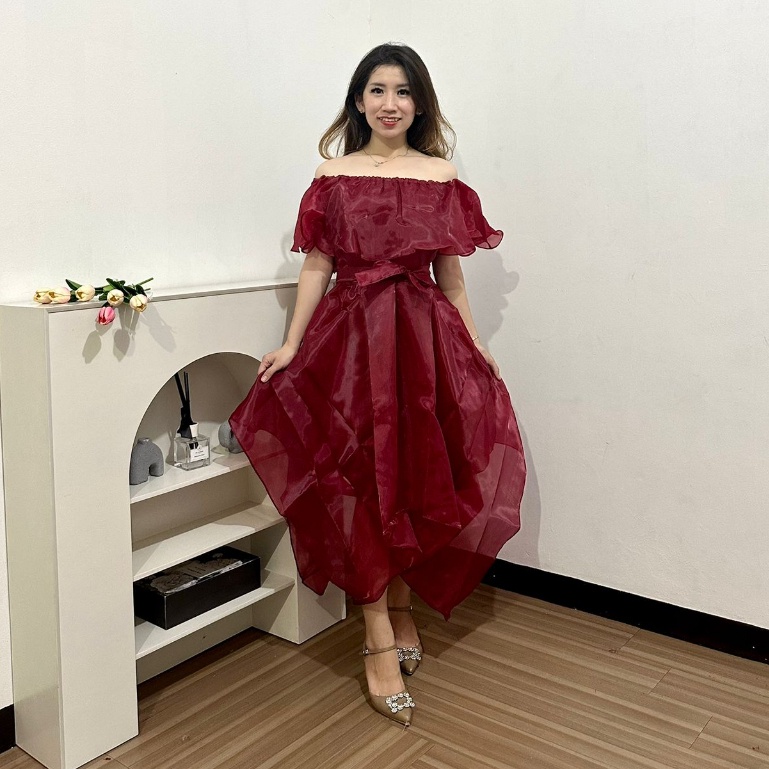 Dress Pendek Wanita Korean Style Selutut Terbaru 2023 Dres Natal 2024 Remaja Dressjumbo Lengan Seksi