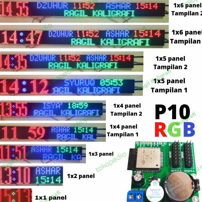 Kontroler JWS P10 RGB - KONTROLLER JAM SHOLAT DIGITAL P10 RGB