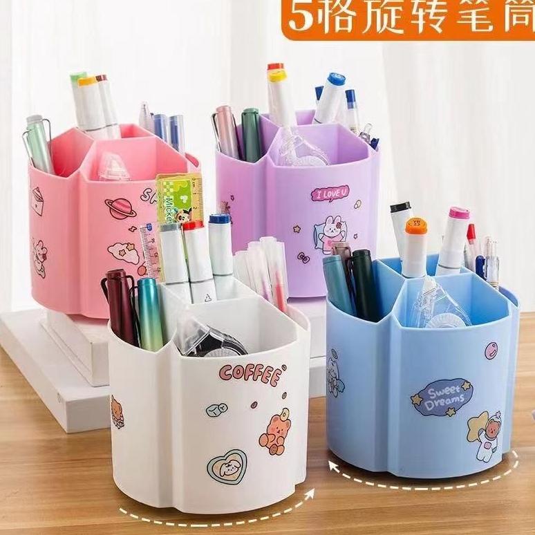 

Sale KK Tempat Alat Tulis Putar 360 Derajat Rotating Stationery Termurah