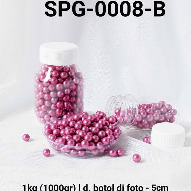 

Baru SPG-0008-B Sprinkles sprinkle sprinkel 1kg 1 kg mutiara pink metalik