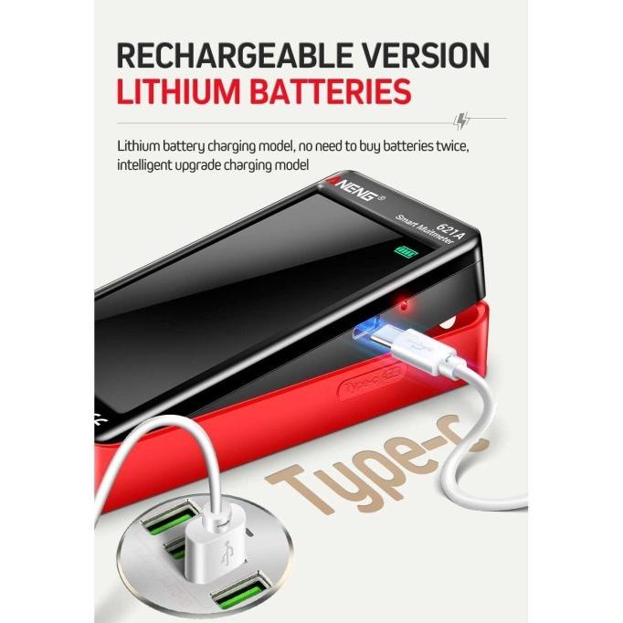 ANENG Smart Digital Multimeter Tester Transistor Touch Screen - 621A