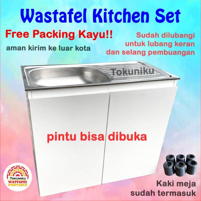 Wastafel Cuci Piring Kitchen Set Kitchen Sink Wastafel Portable Dapur