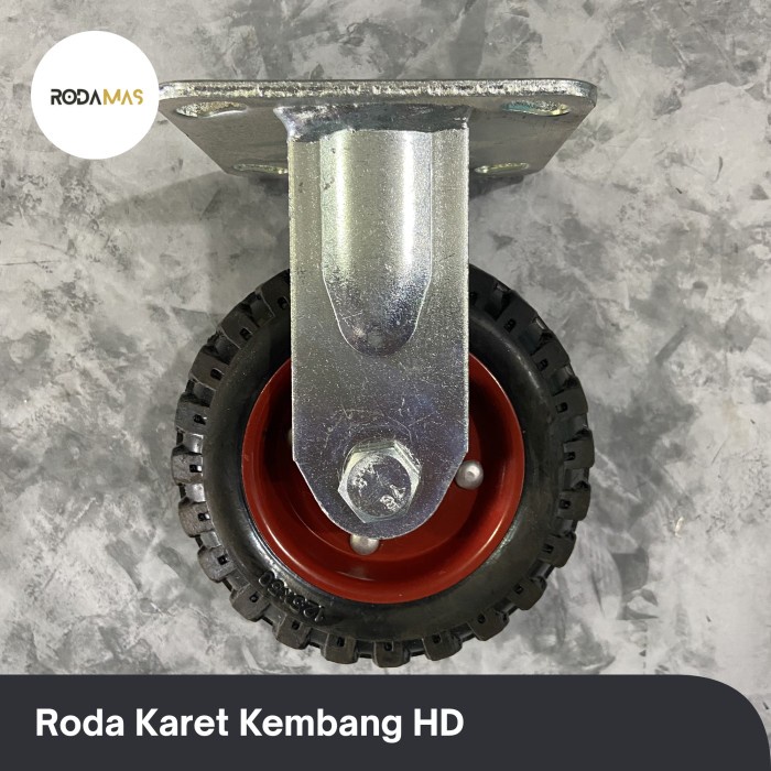 Roda Karet Mati Kembang / Roda Mati Heavy Duty 5 inch ( Mati )