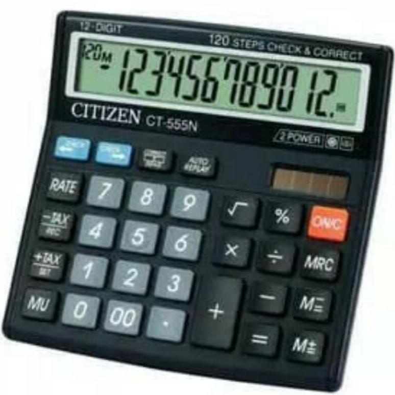 

TERMURAH COD Alat menghitung Kalkulator Citizen CT-555N 12 Digits Auto Replay termurah SALE