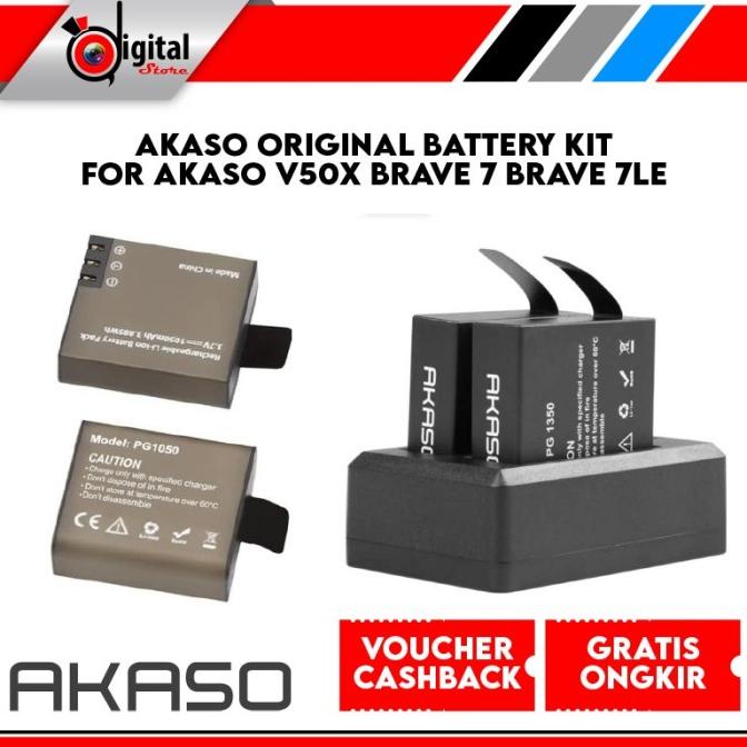 Akaso Original Battery Kit For Akaso V50X Brave 7 Brave 7Le Original