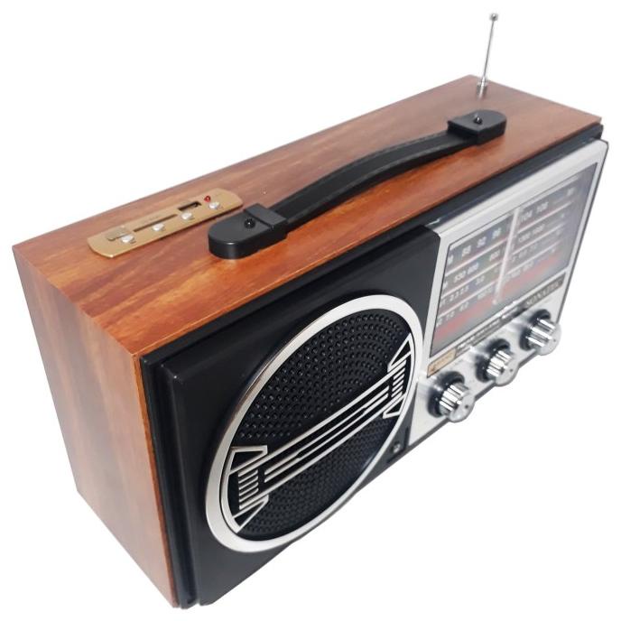 Radio Model jadul desain kayu unik sonatec PRI-8288