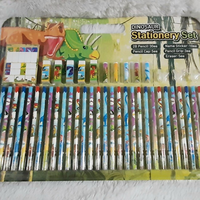 

SALE Dinosaur Stationery Set Paket Alat Tulis Pinsil Dinosaurus Isi 53 pcs Termurah