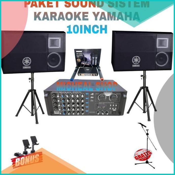 Paket sound system karaoke yamaha outdoor indoor 10inch +ampli bluetoh