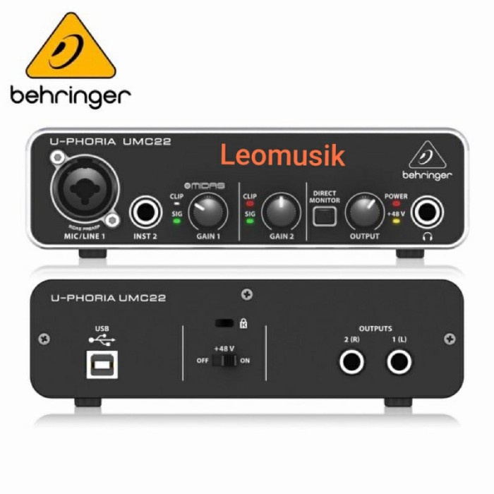 BEHRINGER UMC 22/UMC-22/UMC22 AUDIO INTERFACE SOUNDCARD ORIGINAL