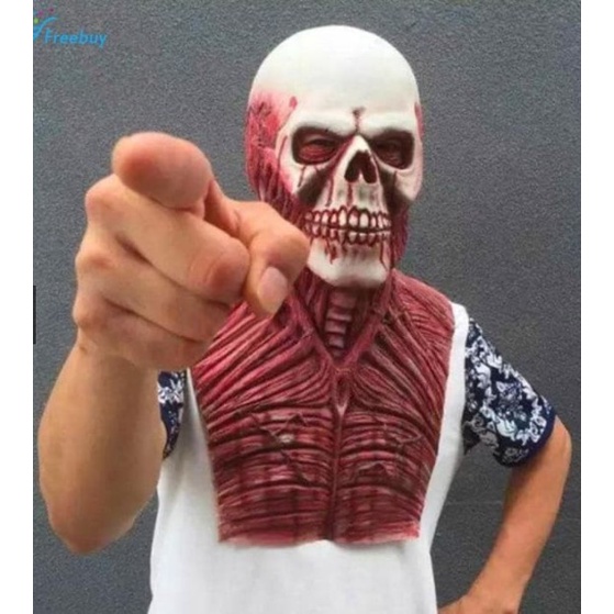 

Topeng Anatomi Tengkorak Skull Latex Mask Halloween Haloween Pesta