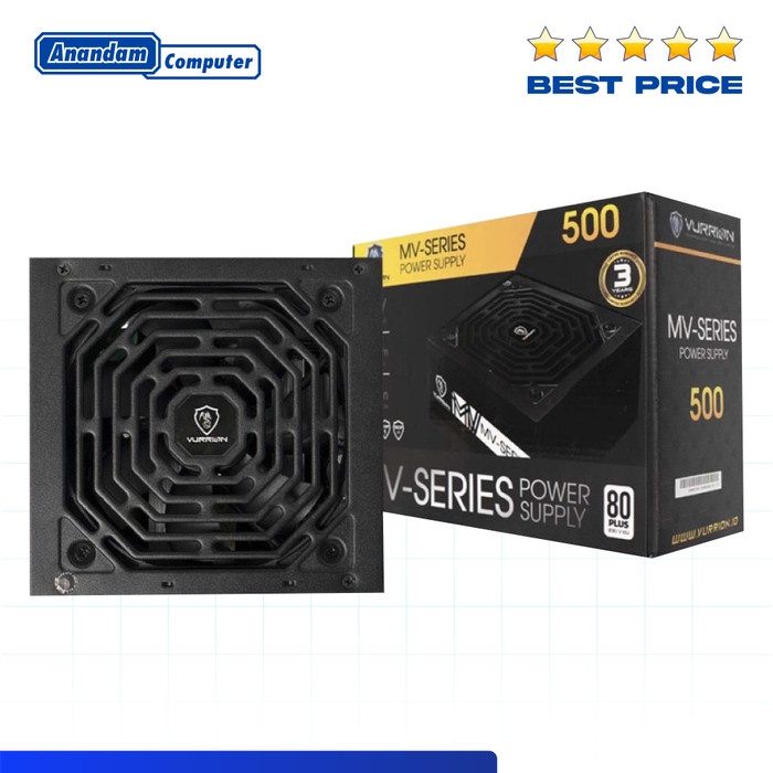 Power Supply VURRION MV500 MV-SERIES 500 WATT 80Plus / PSU 500Watt 80+