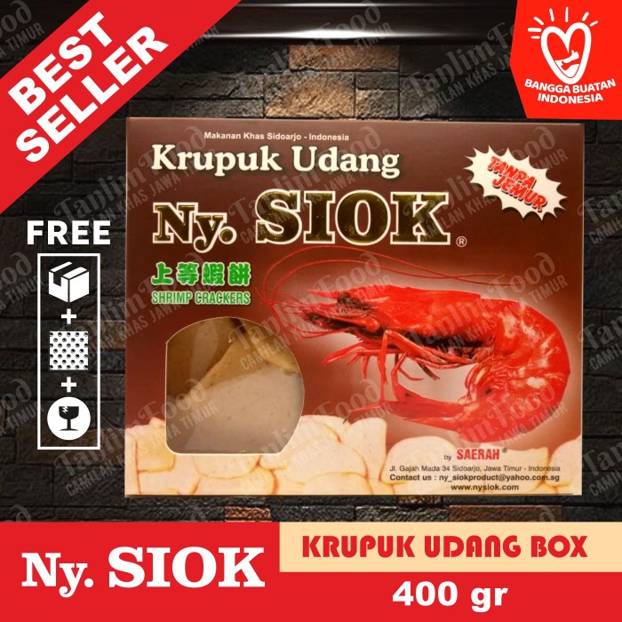 

Kerupuk - Kerupuk Udang / Shrimp Crackers Oval Dus Box Ny Siok
