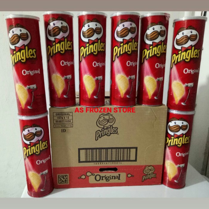 

Keripik - Pringles Original 107Gr / Keripik Kentang / Potato Chips 1Karton 12Pcs