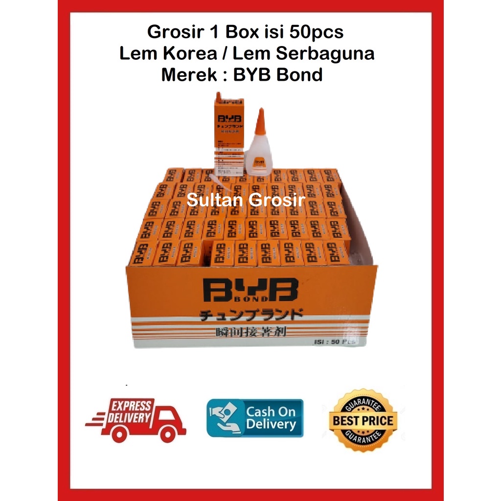 

Lem Korea Byb / Lem Serbaguna Grosir 1 Box 50 Pcs