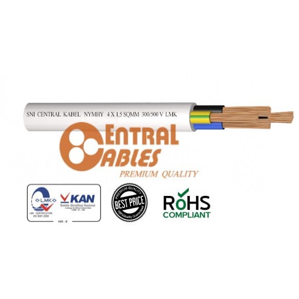 SNI CENTRAL KABEL NYMHY 4x1.5 KABEL LISTRIK NYMHY 4x1,5 500V Meteran