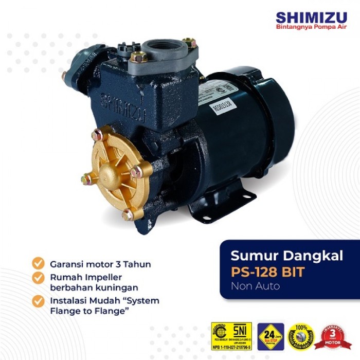[Ori] Pompa Sumur Air Dangkal Shimizu Ps128 Pompa Berkualitas