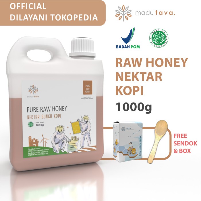 

Madu Murni Tava Nektar Kopi 1Kg 100% Pure Raw Honey Asli Alami
