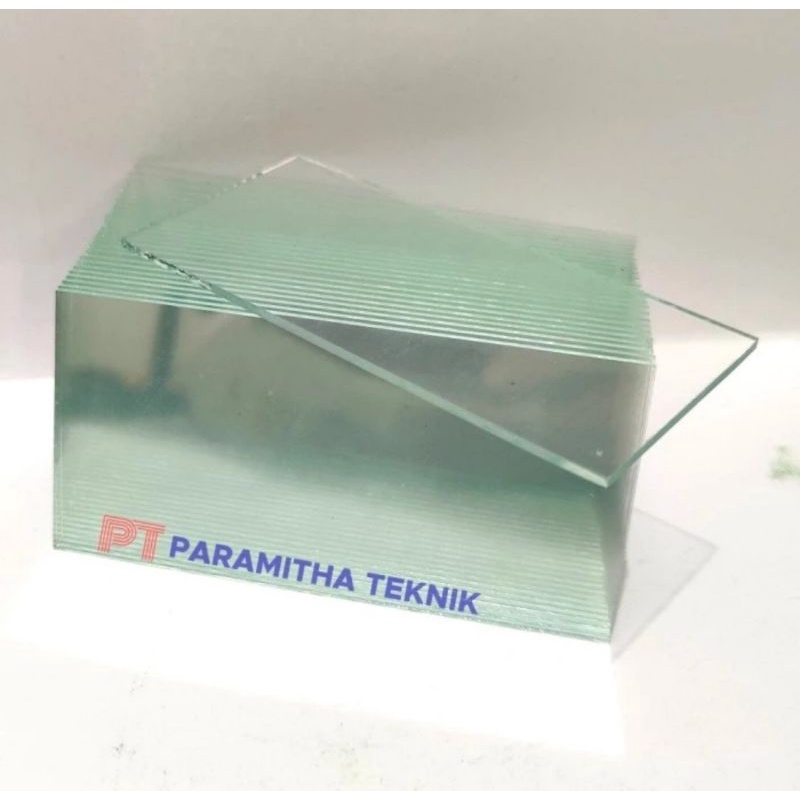 Kaca las bening / welding glass clear / kaca kedok las pegang putih
