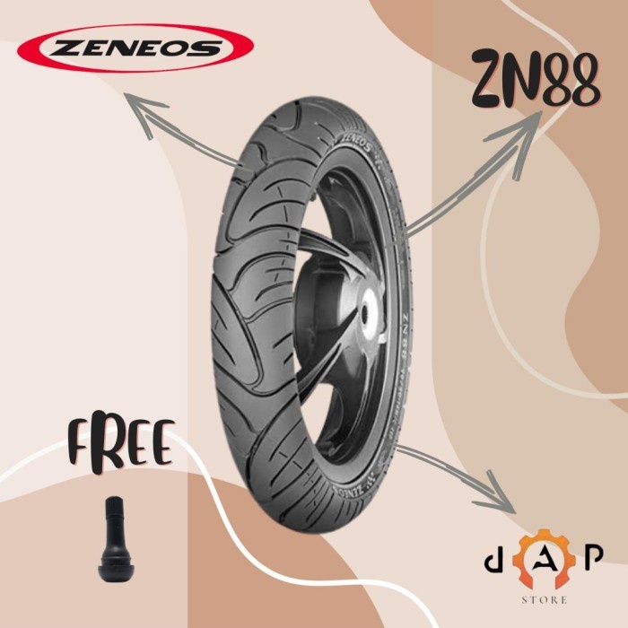 NEW BAN ZENEOS ZN88 80/90-16 TUBELESS NOUVO,SKYWAVE ORIGINAL TERBARU
