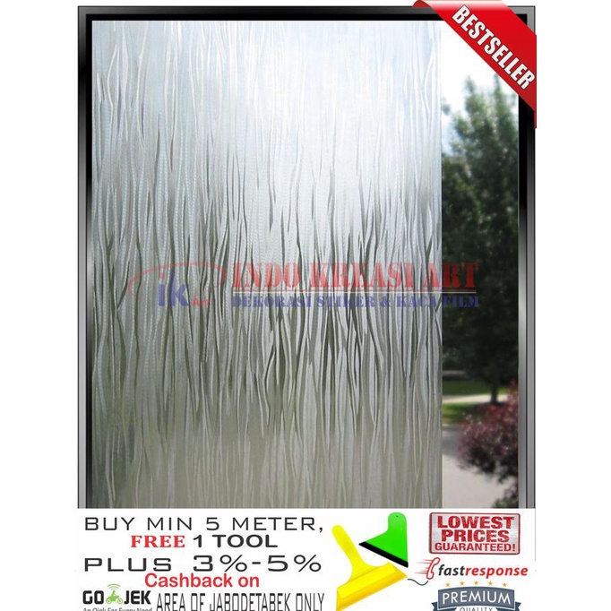 Sticker - Stiker Kaca Film Sandblast Motif Air