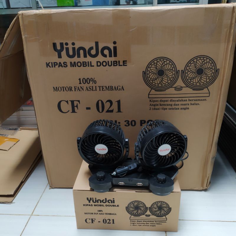 Kipas Mobil Usb / Kipas Tchell Kipas Angin Mobil 12V Plus Charger Usb/Kipas Mobil 12V Dan 24V/Kipas