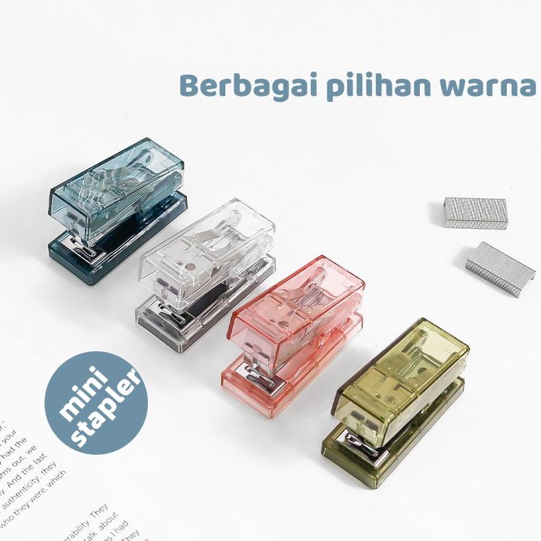

Bisa Cod Stapler Transparan Siswa Terompet Mini Stapler Genggam Mesin Jilid Portabel Kuku Stapler Sederhana Kantor Diskom