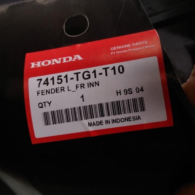 Liner Inner Fender Honda Brio 2015 2016 2017 2018 2019 2020 2021 Ori