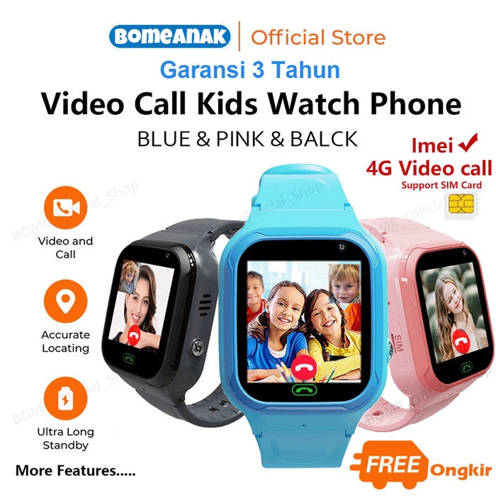 Anti Air Jam Tangan Anak 4G Video Call Telepon Anak Gps Smartwatch