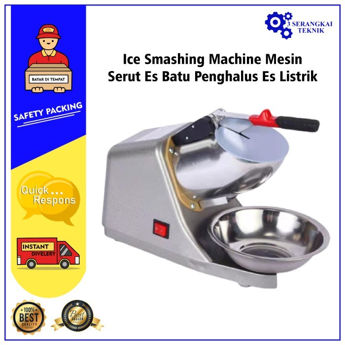 Promo Ice Smashing Machine Mesin Serut Es Batu Penghalus Es Listrik