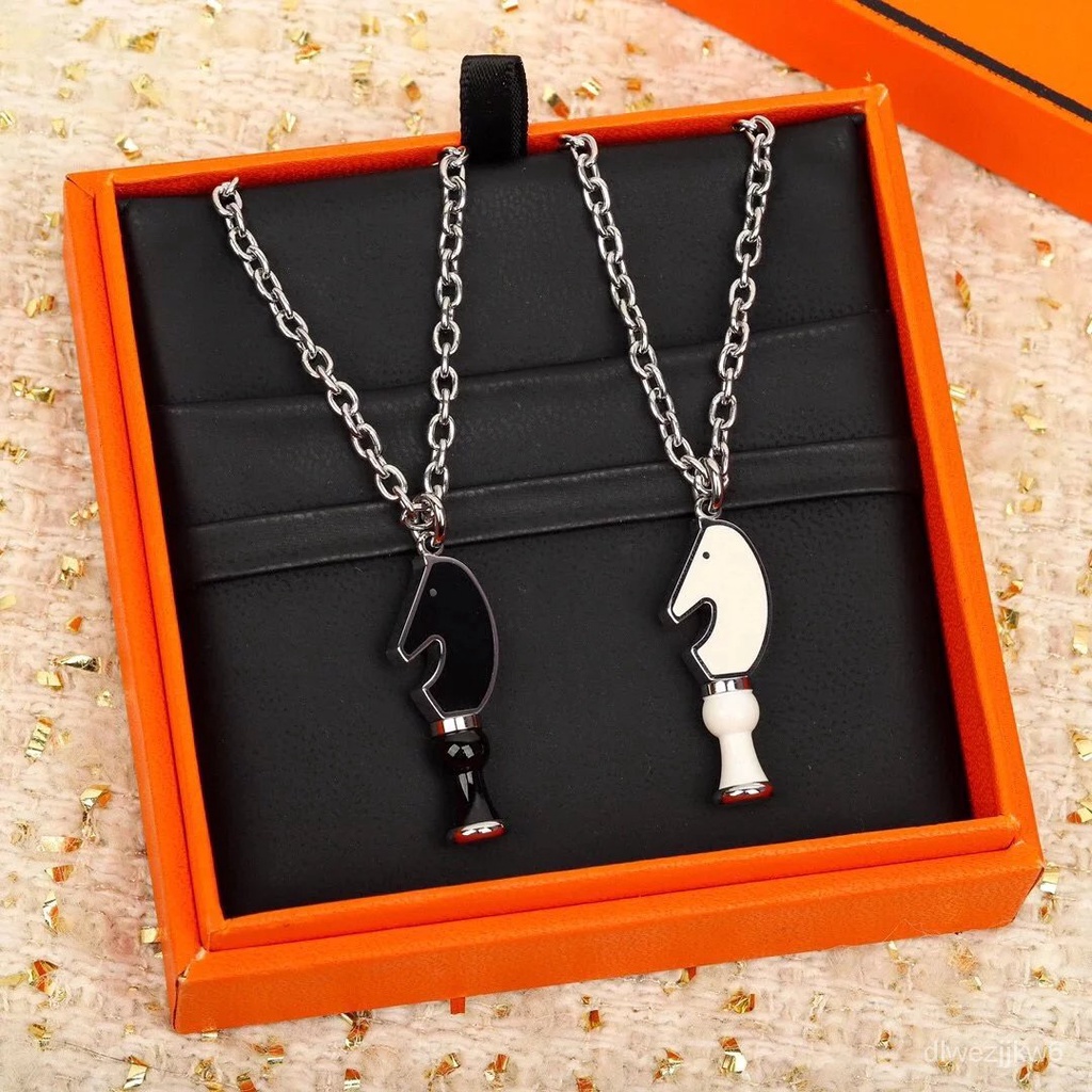 H.Kalung  Kalung Kepala Kuda CaturVLapisan Emas Tebal EmasCaver Seri Kesatria Kalung Catur Kuda