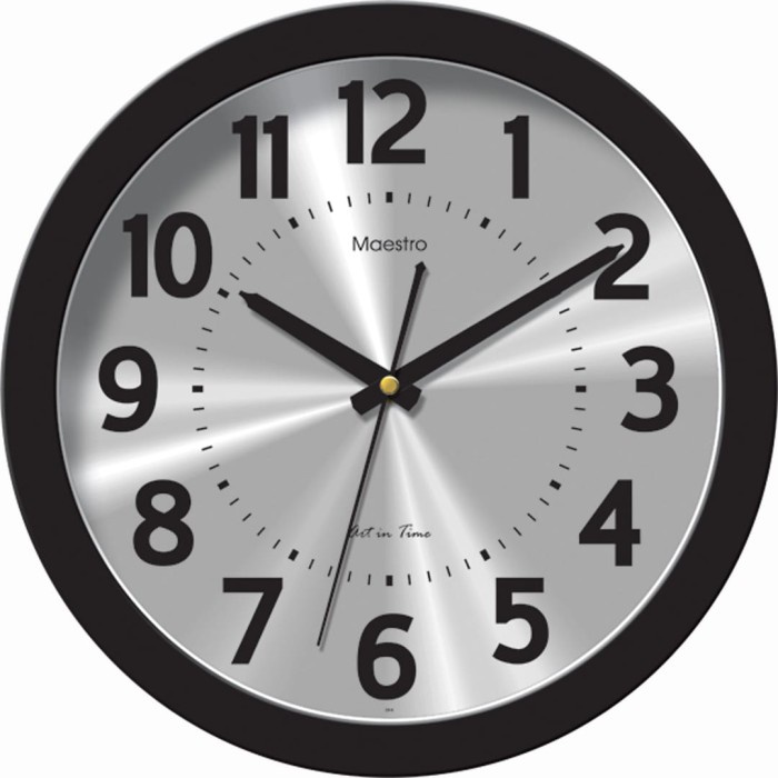 Jam Dinding MAESTRO 3429-15 - Black ( housekeeping.id)