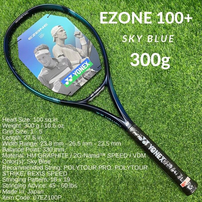 Promo Raket Tenis Yonex Ezone 98+ Dan 100+ Tour Sky Blue